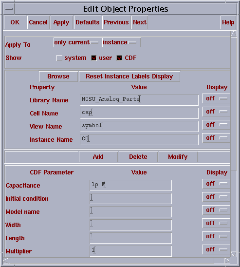 Capacitor properties