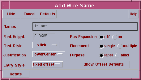 Labels typed