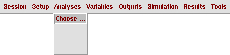 Choosing analysis type